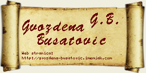Gvozdena Bušatović vizit kartica